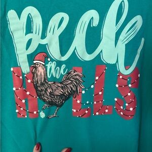 Peck The Halls Holiday Tee size 2XL